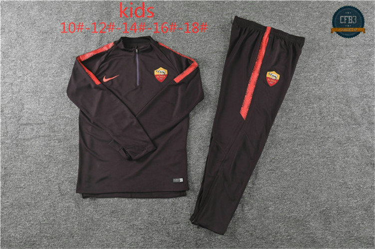 Chándal Niños AS Roma Rojo Oscuro 2018