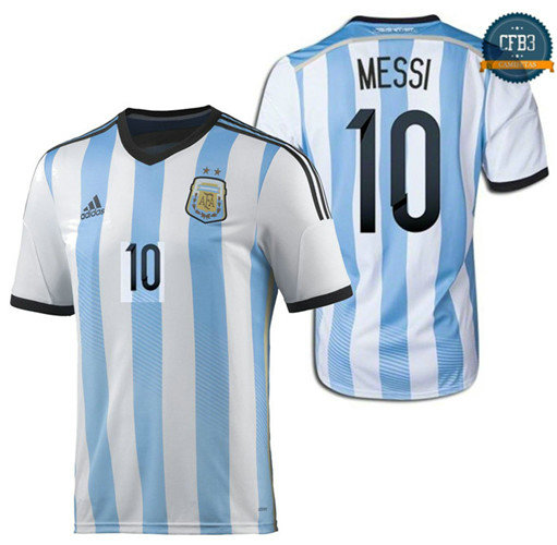 Camiseta 2014 Argentina 1ª Equipación (10 MESSI)