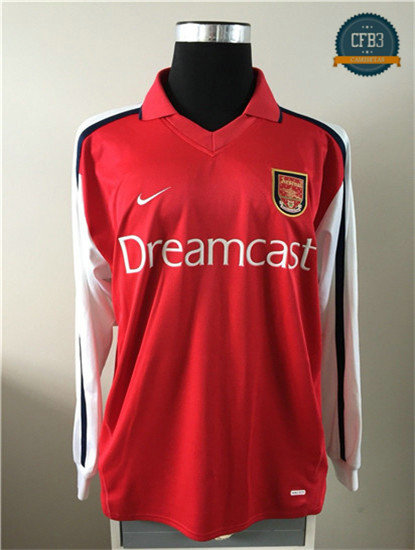 Camiseta 2000-2002 Arsenal Manga Larga 1ª Equipación
