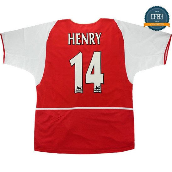 Camiseta 2002-04 Arsenal 1ª Equipación (14 Henry)