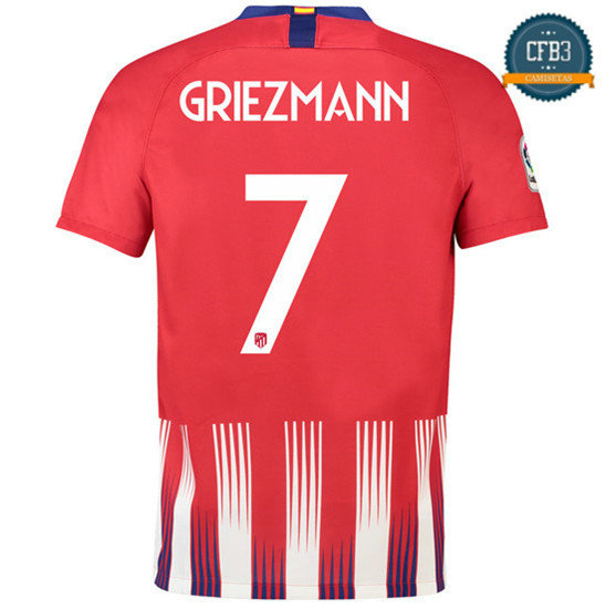 Camiseta Atletico Madrid 1ª Equipación 7 Griezmann 2018
