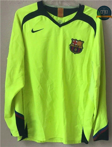 Camiseta 2005-06 Barcelona 2ª Equipación Manga Larga Verde