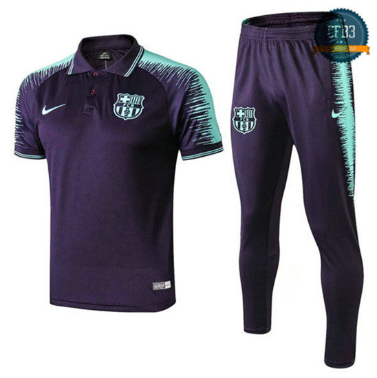 Camiseta FC Barcelona polo Entrenamiento Azul Oscuro Strike Drill 2018/2019