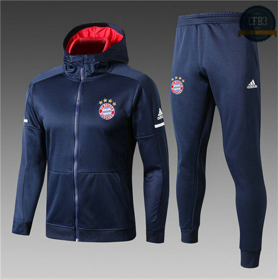 Chaqueta Chándal Bayern Munich Azul Profundo 2017 Sombrero