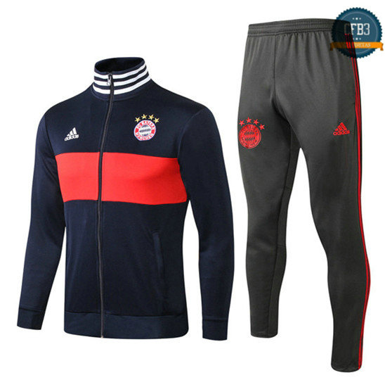 Chaqueta Chándal Bayern Munich Azul Profundo/Rojo 2018