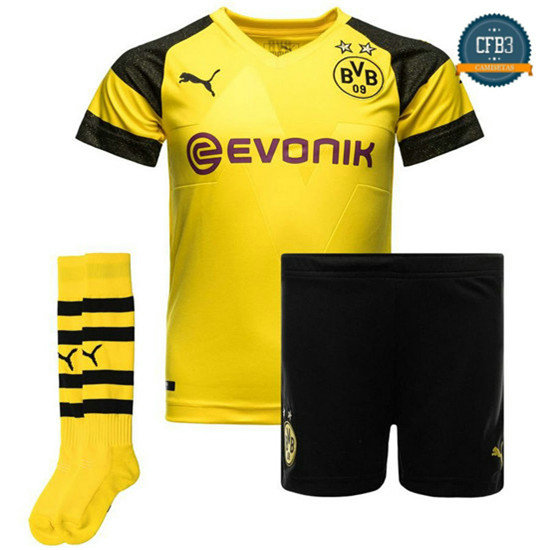 Camiseta Borussia Dortmund 1ª Equipación Junior Amarillo 2018