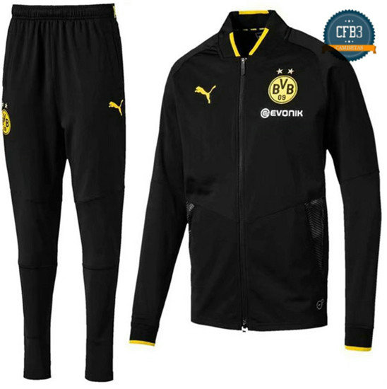 Chaqueta Chándal Borussia Dortmund Negro 2018
