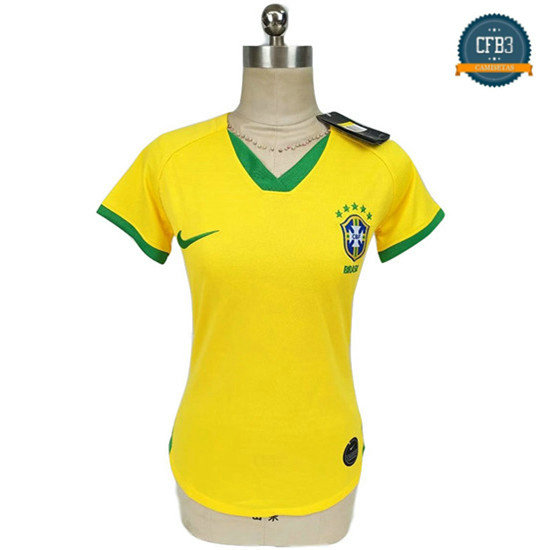 Camiseta Brasil Mujer 1ª Equipación Amarillo 2019/2020
