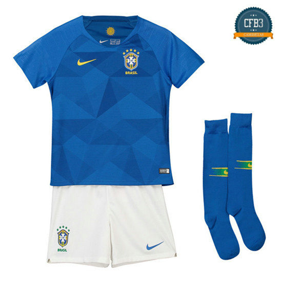 Camiseta Bresil 2ª Equipación Niños 2018