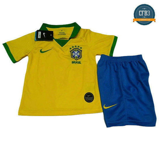 Camiseta Brasil Niños 1ª Equipación