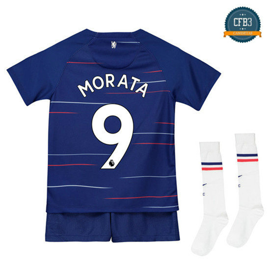 Camiseta Chelsea 1ª Equipación Niños 9 Morata 2018