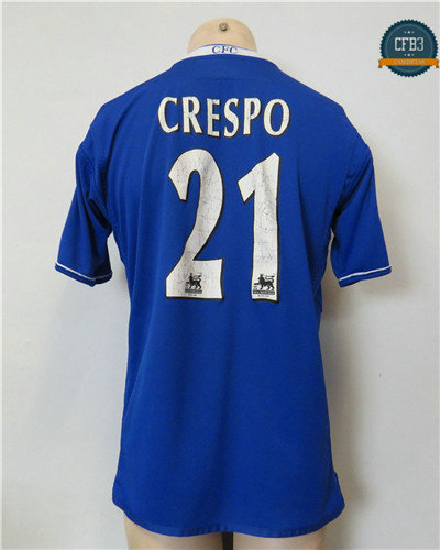 Camiseta 2003-05 Chelsea 1ª Equipación (21 Crespo)