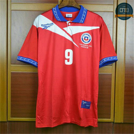 Camiseta 1996-98 Copa del Mundo Chile 1ª Equipación (9 Zamorano)