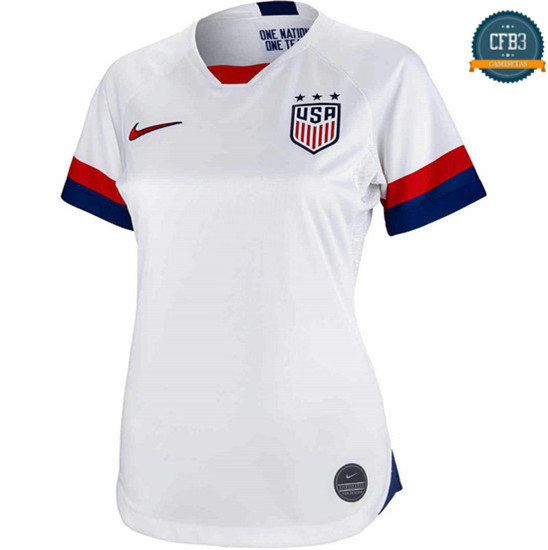 Camiseta EEUU Mujer 1ª Equipación Blanco 2019/2020