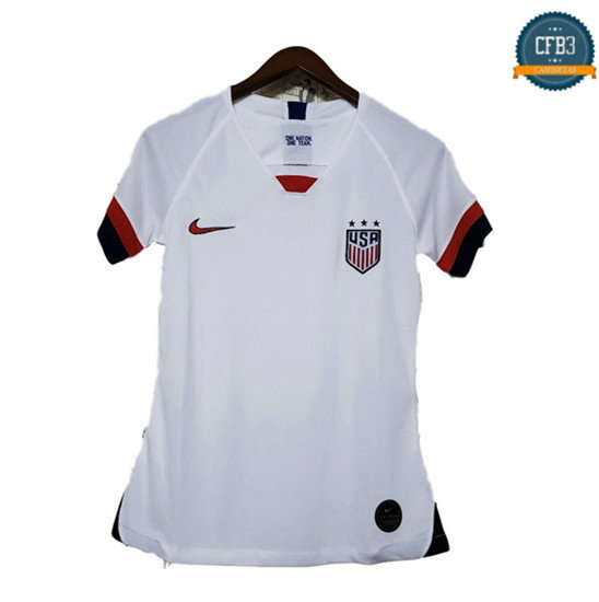 Camiseta EEUU Mujer 1ª Equipación Blanco 2019/2020