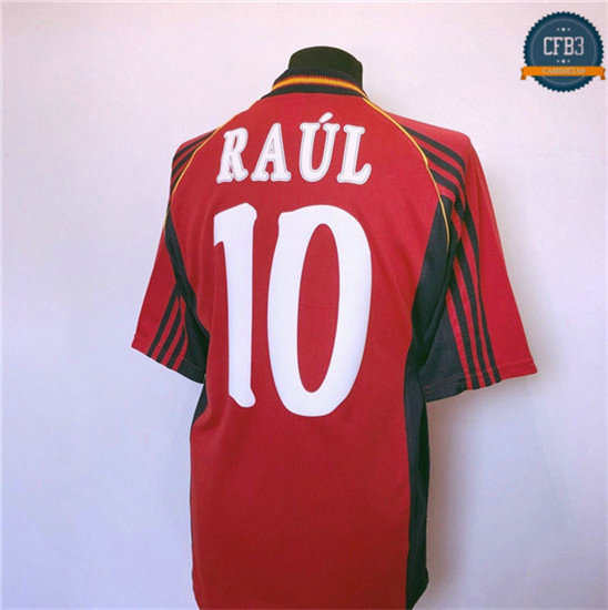 Camiseta 1998 Copa del Mundo España 1ª Equipación (10 Raul)