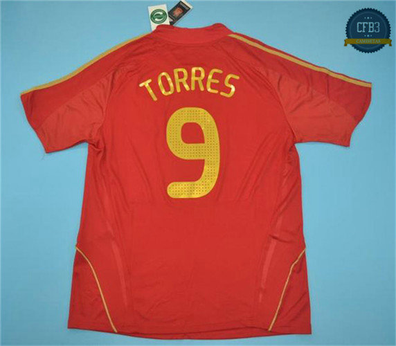 Camiseta 2008 España 1ª Equipación (9 Torres)