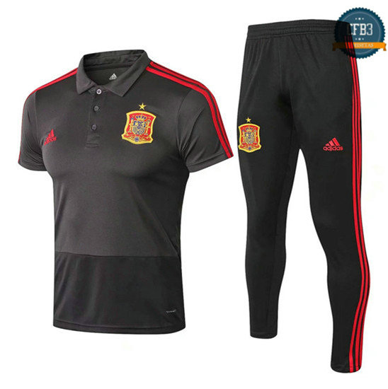 Camiseta España POLO Entrenamiento Gris 2018-2019