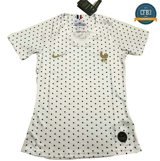 Camiseta Francia Mujer Blanco 2019/2020