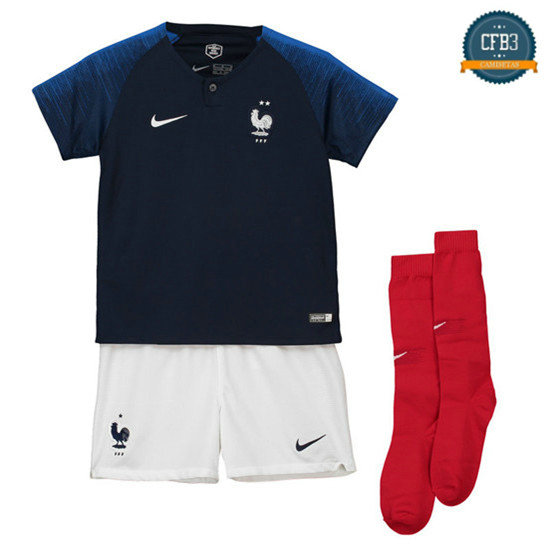 Camiseta Francia 1ª Equipación Niños 2018