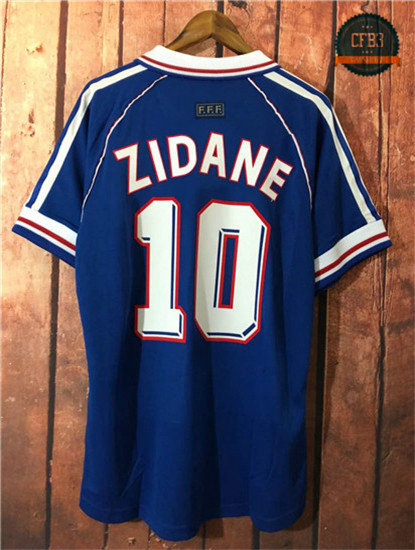 Camiseta 1998 Francia 1ª Equipación (10 ZIDANE)