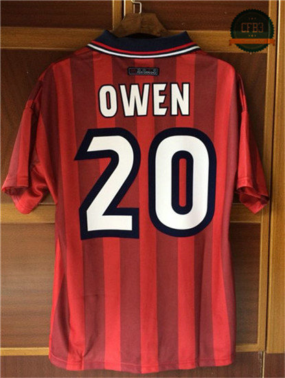Camiseta 1998 Copa del Mundo Inglaterra 2ª Equipación Rojo (20 Owen)