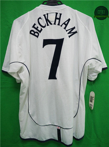 Camiseta 2002 Copa del Mundo Inglaterra 1ª Equipación (7 Beckham)