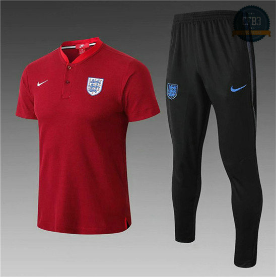 Camiseta Inglaterra POLO Entrenamiento Rojo 2018-2019