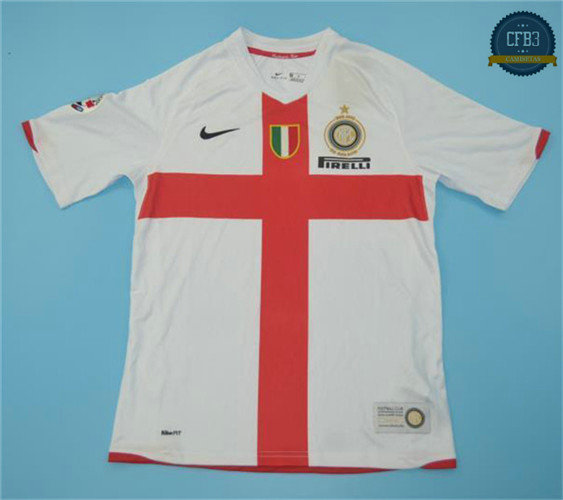 Camiseta 2008-09 Centennial Inter 2ª Equipación Blanco