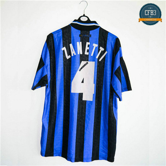 Camiseta 1997-98 Inter Milan 1ª Equipación (4 Zanetti)