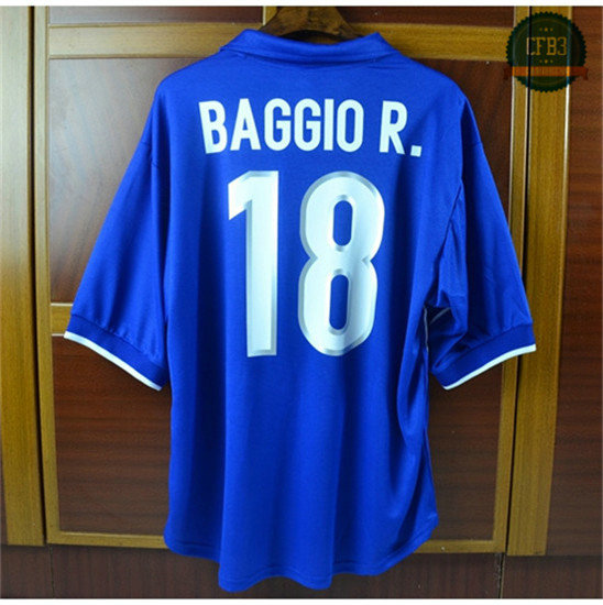 Camiseta 1998 Italia 1ª Equipación (18 Baggio R)