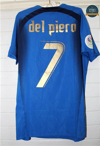 Camiseta 2006 Copa del Mundo Italia 1ª Equipación (7 DEL PIERO)