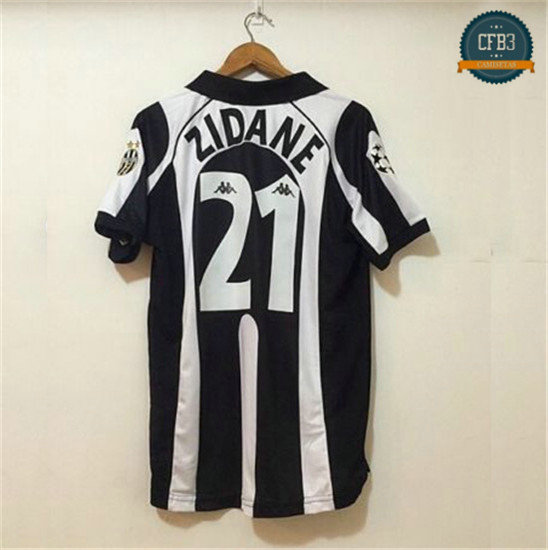 Camiseta 1997-98 juventus 1ª Equipación (21 Zidane)