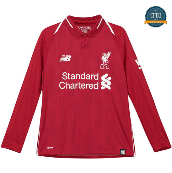 Camiseta Liverpool 1ª Equipación Niñoss Manga Larga 2018