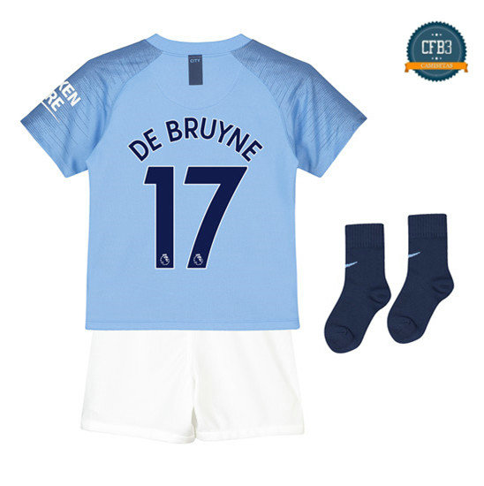 Camiseta Manchester City 1ª Equipación Niños 17 Kevin De Bruyne 2018