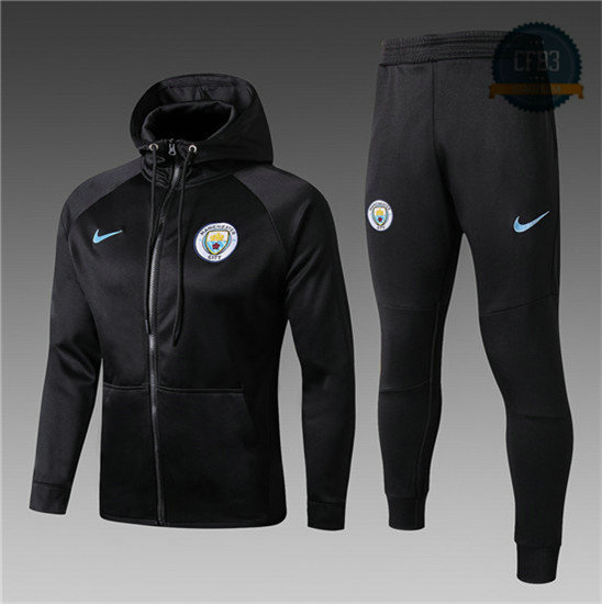 Chaqueta Chándal Manchester City Negro 2017 Sombrero