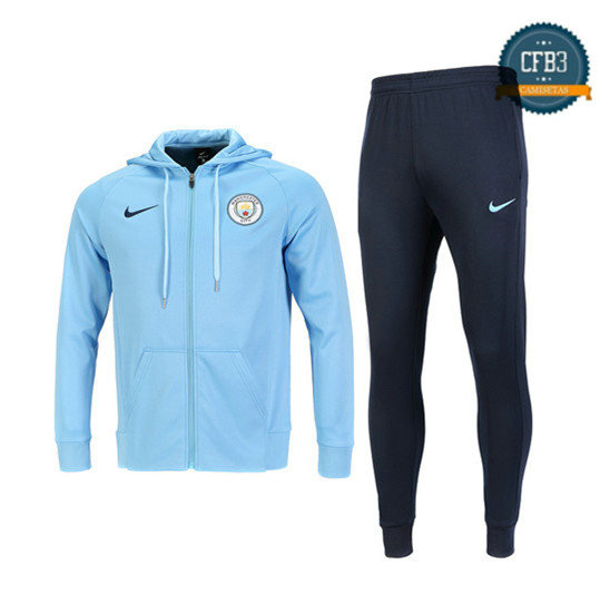 Chaqueta Chándal Manchester City Azul ciel 2018/2019 Sombrero