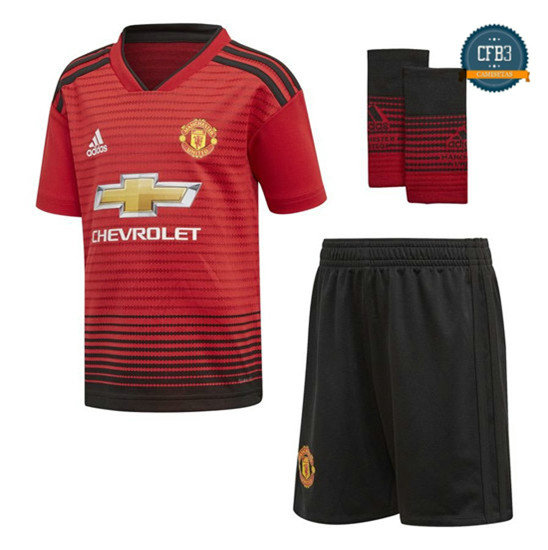 Camiseta Manchester United 1ª Equipación Junior Rojo/Negro 2018