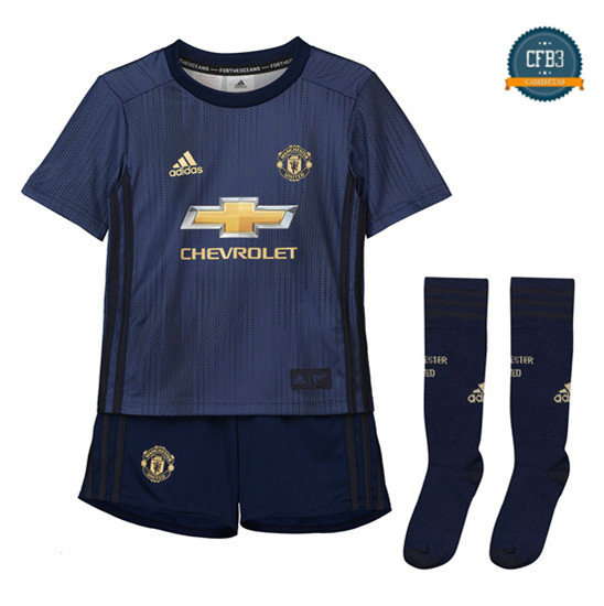 Camiseta Manchester United 3ª Equipación Niños Azul Profundo 2018