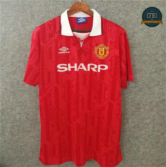 Camiseta 1994 Manchester United 1ª Equipación Rojo