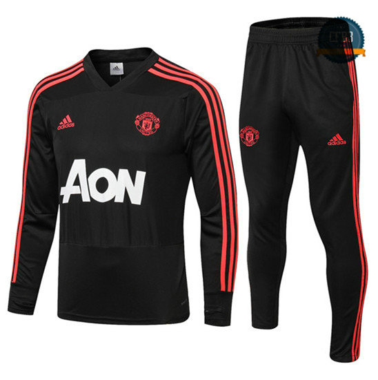 Chándal Manchester United Negro 2018 Cuello bajo