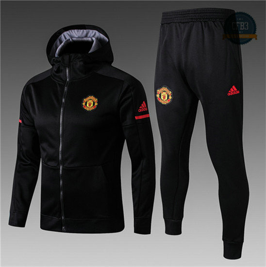 Chaqueta Chándal Manchester United Negro 2017 Sombrero