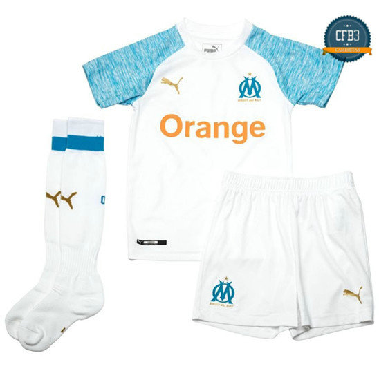 Camiseta Marsella 1ª Equipación Niños Blanco 2018