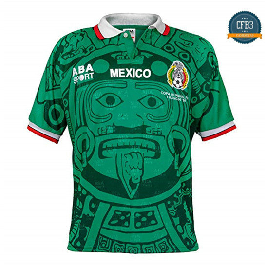 Camiseta 1998 Mexico 1ª Equipación Verde