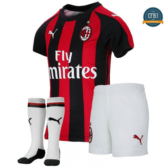 Camiseta Milan AC 1ª Equipación Junior Rojo/Negro 2018