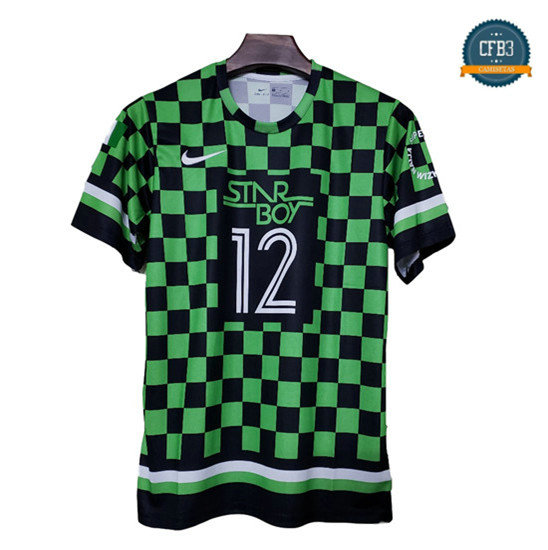 Camiseta Nigeria Plaid Verde/Negro 2018-2019