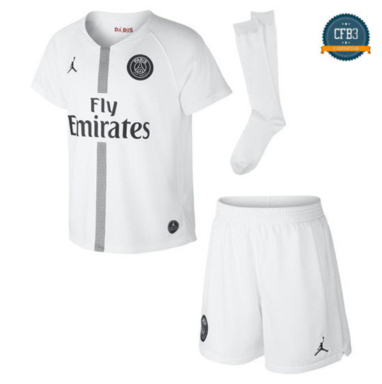 Camiseta PSG Jordan 2ª Equipación Junior Blanco 2018