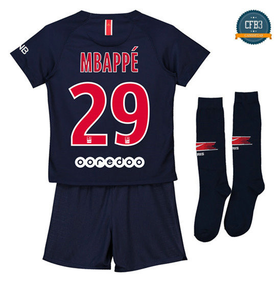 Camiseta PSG 1ª Equipación Niños 29 Mbappé 2018