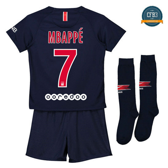 Camiseta PGS 1ª Equipación Niños 7 Mbappé 2018