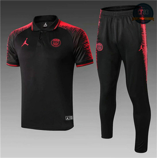 Camiseta PSG Jordan POLO Entrenamiento Negro/Rojo Strike Drill 2018/2019